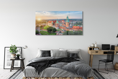 akrylový obraz Krakow castle panorama svítání