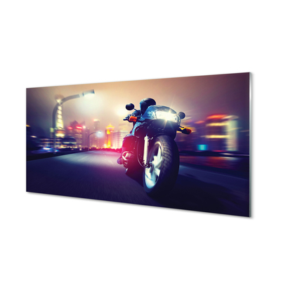 akrylový obraz Motocykl sky city