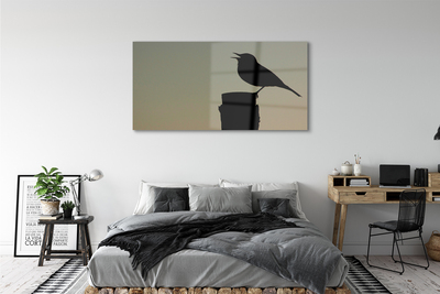 akrylový obraz černý pták