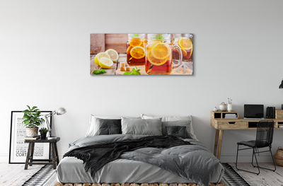 akrylový obraz Ice Tea citrusové brčka