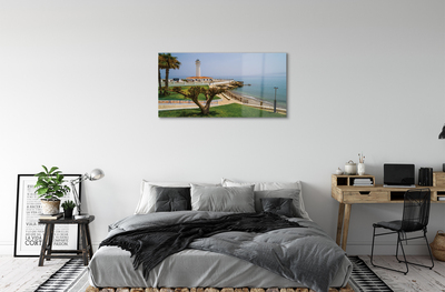 akrylový obraz Španělsko pobřeží maják
