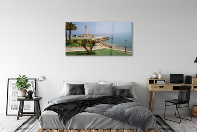 akrylový obraz Španělsko pobřeží maják