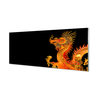 akrylový obraz Japonský zlatý drak