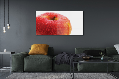 akrylový obraz Kapičky vody na jablko