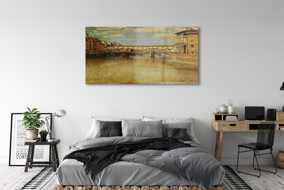 akrylový obraz Italy River Mosty budovy