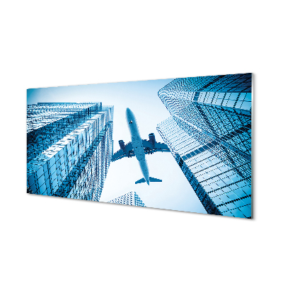akrylový obraz Budovy letoun nebe