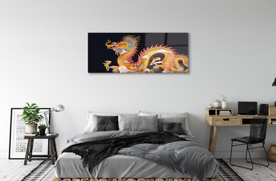 akrylový obraz Golden Japanese Dragon
