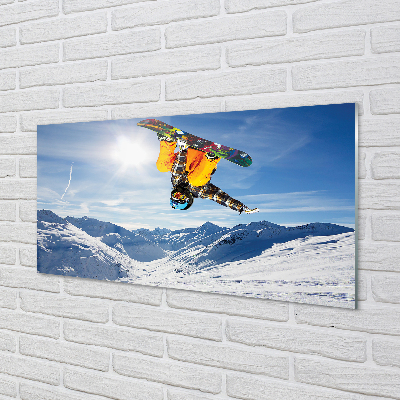 akrylový obraz Man mountain board