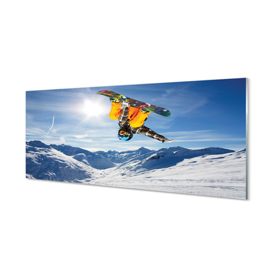 Akrylové obrazy Akrylové obrazy Man mountain board