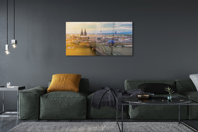 akrylový obraz Německo panorama říční mosty