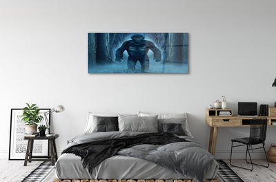 akrylový obraz Gorila lesní stromy