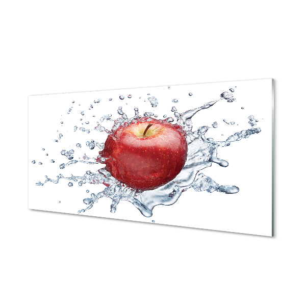 akrylový obraz Červené jablko ve vodě
