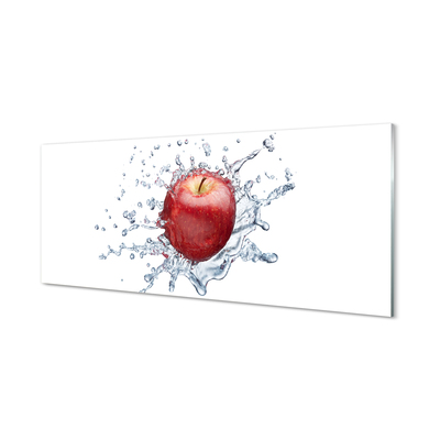 akrylový obraz Červené jablko ve vodě
