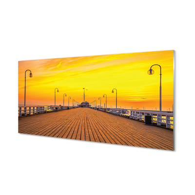 akrylový obraz Gdańsk Pier sea sunset
