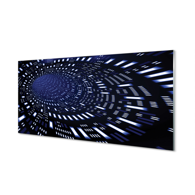 akrylový obraz Blue 3d tunel