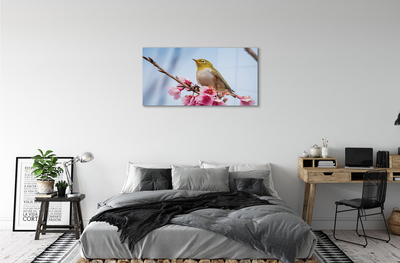 akrylový obraz Pták na větvi
