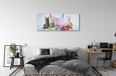 akrylový obraz Mléčné koktejly s ovocem
