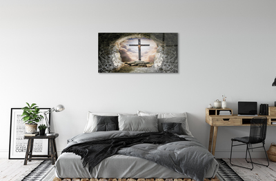akrylový obraz Cave lehký cross Jesus