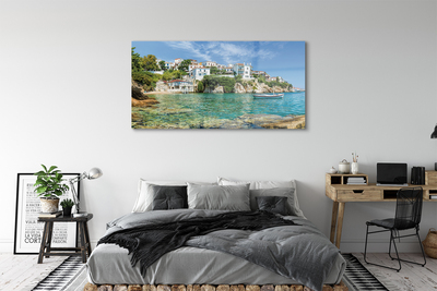 akrylový obraz Řecko Sea městského života
