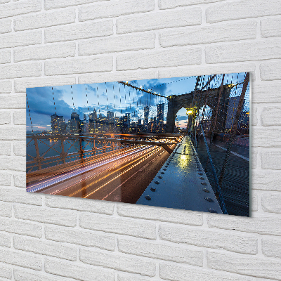 akrylový obraz Mrakodrapy bridge river