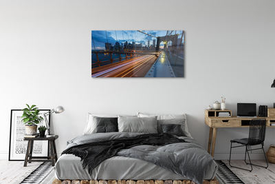 akrylový obraz Mrakodrapy bridge river
