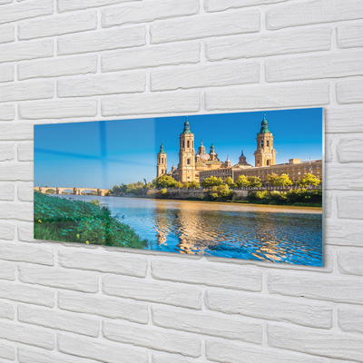 akrylový obraz Španělsko Katedrála řeky