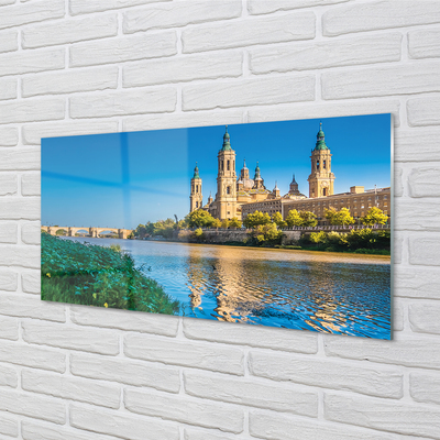 akrylový obraz Španělsko Katedrála řeky
