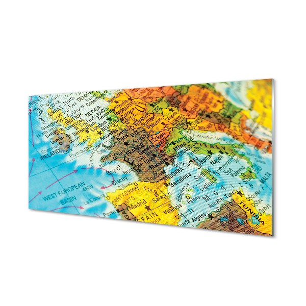 akrylový obraz zeměkoule mapa