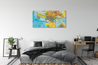 akrylový obraz zeměkoule mapa