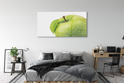 akrylový obraz Jablko zelená vodní kapky