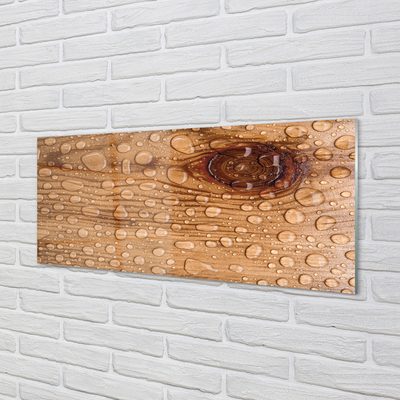 akrylový obraz Kapky vody dřeva