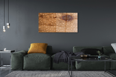 akrylový obraz Kapky vody dřeva