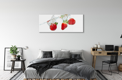 akrylový obraz Water Strawberry bílé pozadí