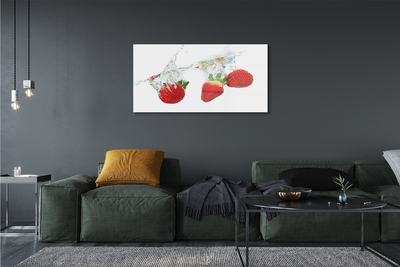 akrylový obraz Water Strawberry bílé pozadí