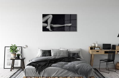 akrylový obraz Černé a bílé síťované nohy