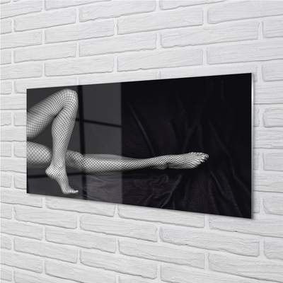 akrylový obraz Černé a bílé síťované nohy