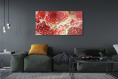akrylový obraz mokré jahody