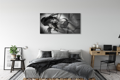 akrylový obraz Žena černé a bílé