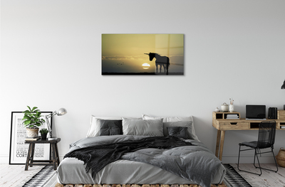 akrylový obraz Pole sunset jednorožec