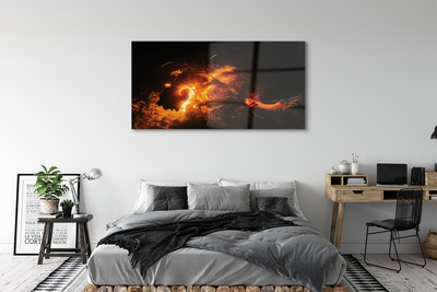 akrylový obraz ohnivý drak