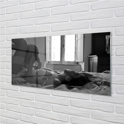 akrylový obraz Ležící žena na průzoru