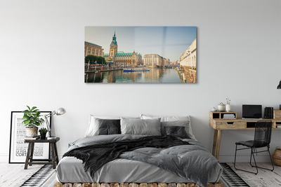 akrylový obraz Německo Hamburg River katedrála