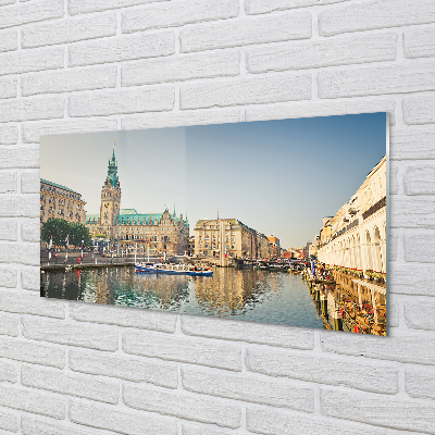 akrylový obraz Německo Hamburg River katedrála