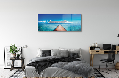 akrylový obraz Loď moře nebe léto