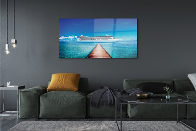 akrylový obraz Loď moře nebe léto