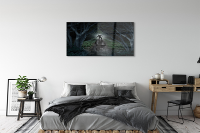 akrylový obraz strom formu temného lesa