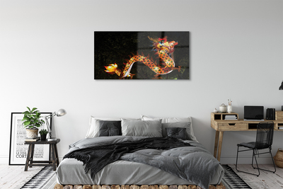 akrylový obraz Japonský drak osvětlené