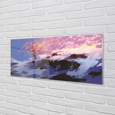 akrylový obraz Zimní strom top