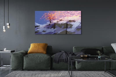 akrylový obraz Zimní strom top