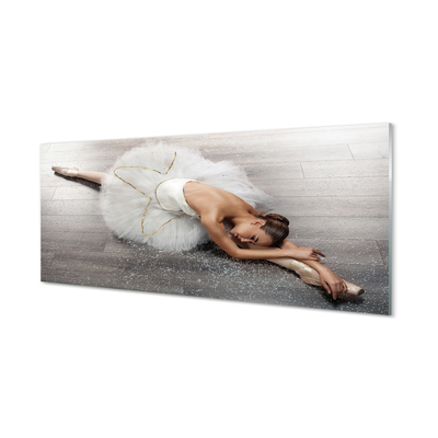 akrylový obraz Žena bílé balerína šaty